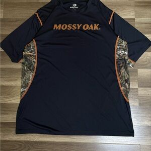 Mossy Oak Camouflage Short Sleeve T-Shirt XXL Black Polyester